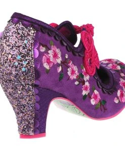 Irregular Choice Cherry Blossoming Purple -mismatched shoes shop CherryPP6