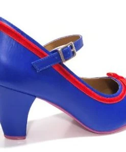 Cristofoli Autumnal Eileen Colbalt Blue With Red Ribbon 6 Cristofoli Autumnal Eileen Colbalt Blue With Red Ribbon -mismatched shoes shop EileenCB4