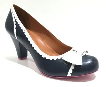 Cristofoli Emily Navy with White Trim Cristofoli Emily Navy With White Trim -mismatched shoes shop EmilyNB1