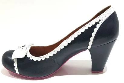 Cristofoli Emily Navy with White Trim Cristofoli Emily Navy With White Trim -mismatched shoes shop EmilyNB6