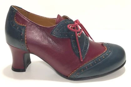Rock N Dot Esme Burgandy With Blue Trim 2 Rock N Dot Esme Burgandy With Blue Trim - Image 2