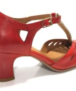 Rock N Dot Daphne Red With Rose Trim 6 Rock N Dot Daphne Red With Rose Trim -mismatched shoes shop PerugiaRed3