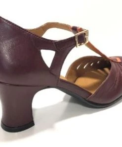 Rock N Dot Daphne Wine With Coral Trim 6 Rock N Dot Daphne Wine With Coral Trim -mismatched shoes shop PerugiaWine3