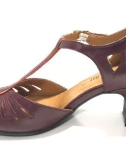 Rock N Dot Daphne Wine With Coral Trim 7 Rock N Dot Daphne Wine With Coral Trim -mismatched shoes shop PerugiaWine4