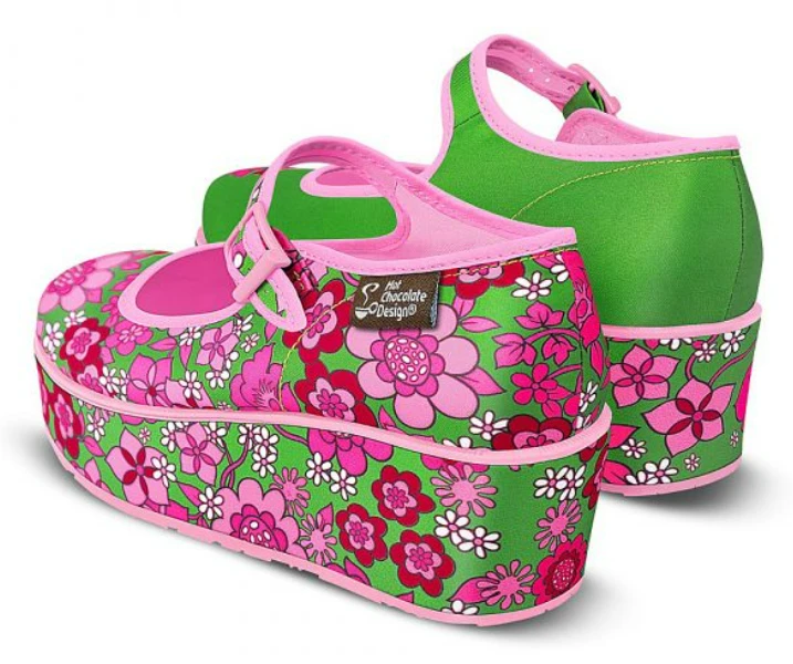 Hot Chocolate Design Pink Flowers Platforms - Image 2