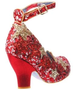 Irregular Choice Shooting Star Red -mismatched shoes shop ShootingRD4