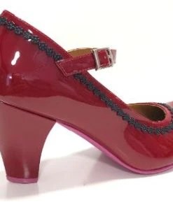Cristofoli Autumnal Tania Deep Red Patent -mismatched shoes shop TaniaDR4