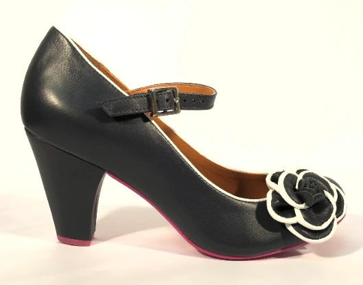 Cristofoli Juliet Navy With White Trim - Image 2